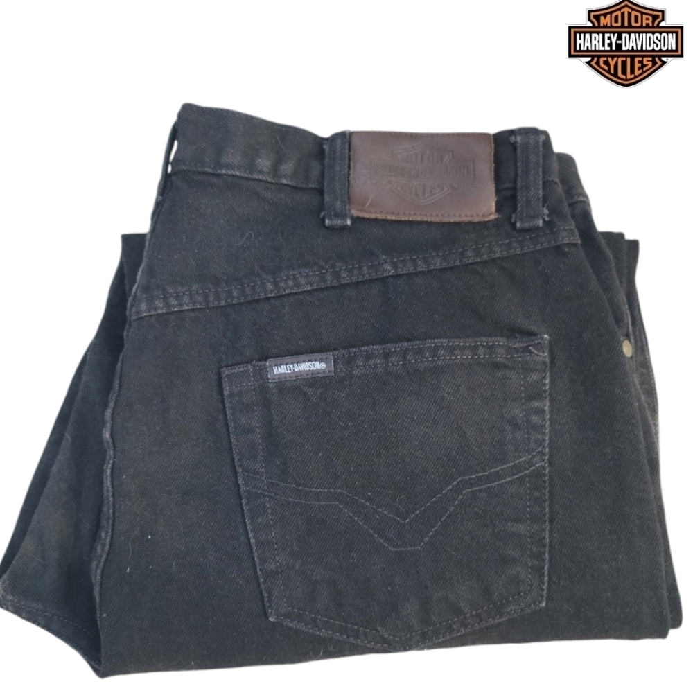 HARLEY-DAVIDSON Men’s 40x30 Relaxed Leg Black Wash Jeans vintage like new